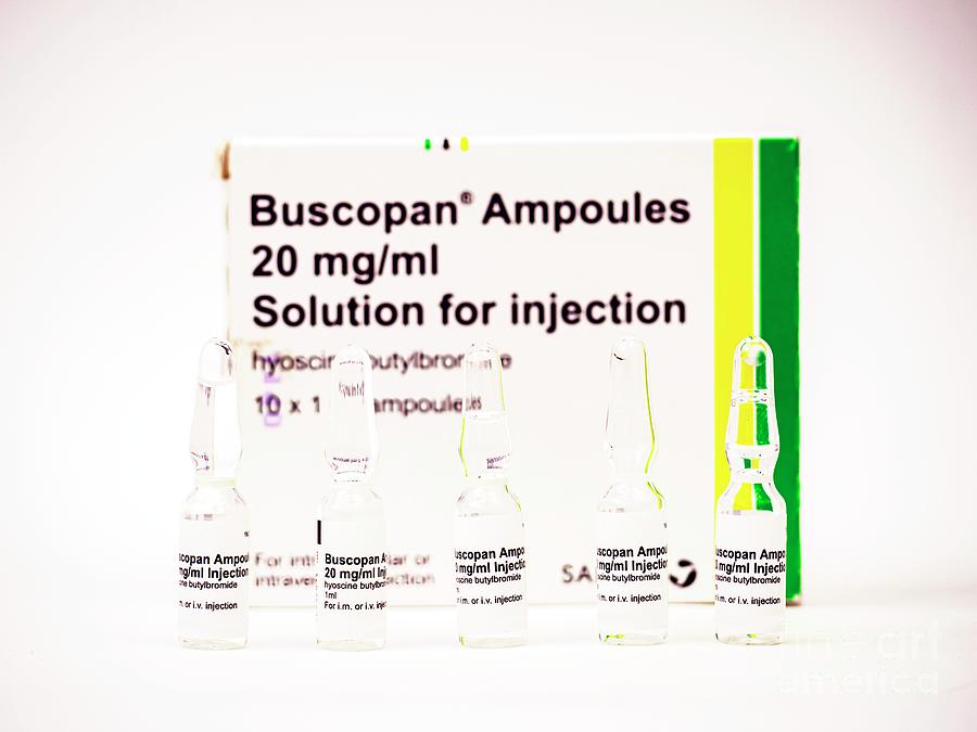 Buscopan Drug Ampoules Photograph by Ian Gowland/science Photo Library