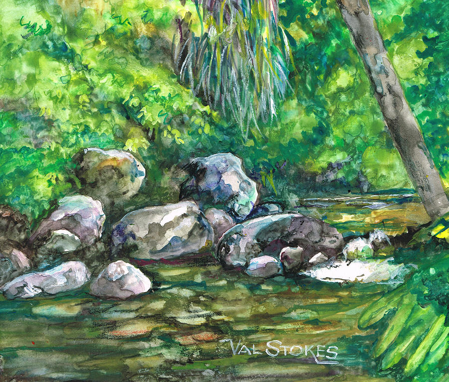 Landscape Painting - Bush Setting by Val Stokes