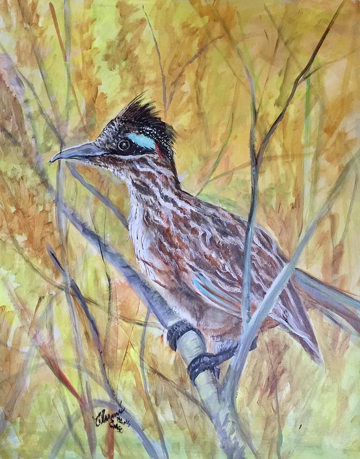 Bushed Roadrunner Painting by Charme Curtin