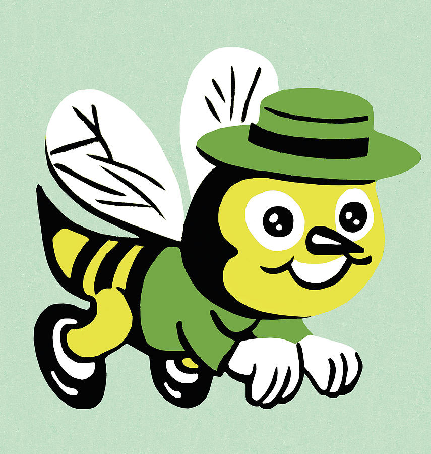 Vintage Drawing - Business Bee by CSA Images