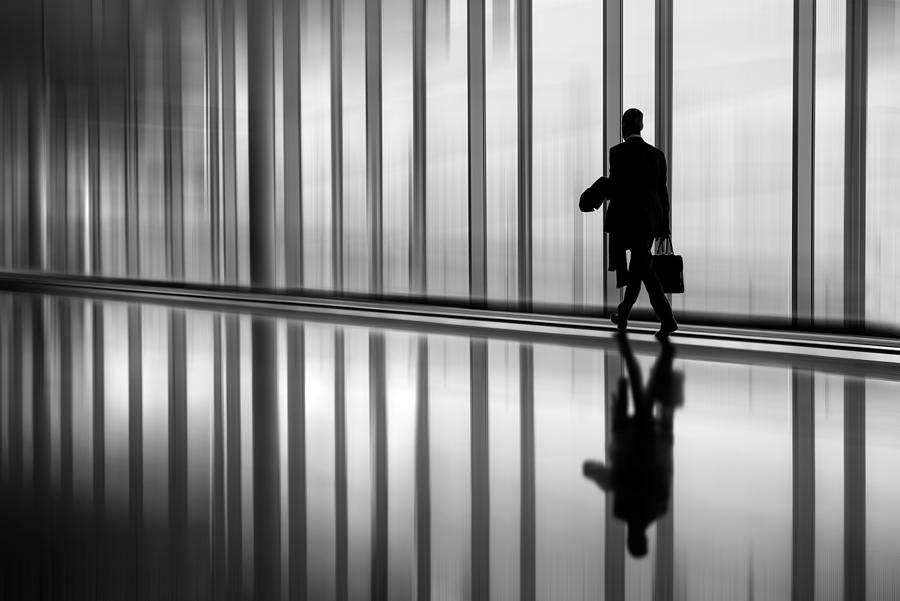 Black And White Photograph - Business Guy by Tanja Ghirardini