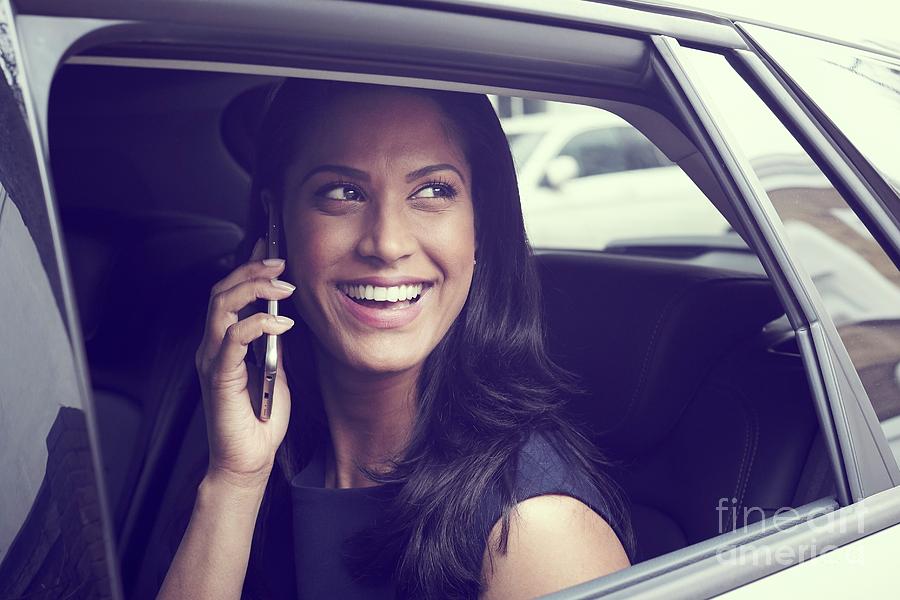 Business Woman Sitting In Car Photograph by Ian Hooton/science Photo Library
