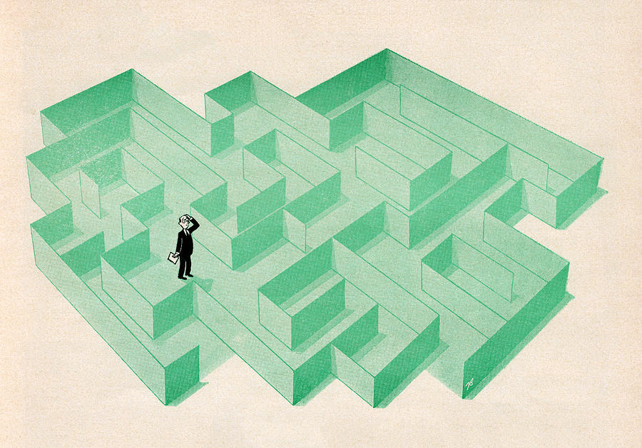 Businessman Trapped In Maze Digital Art by Graphicaartis Businessman Trapped In Maze Digital Art by Graphicaartis