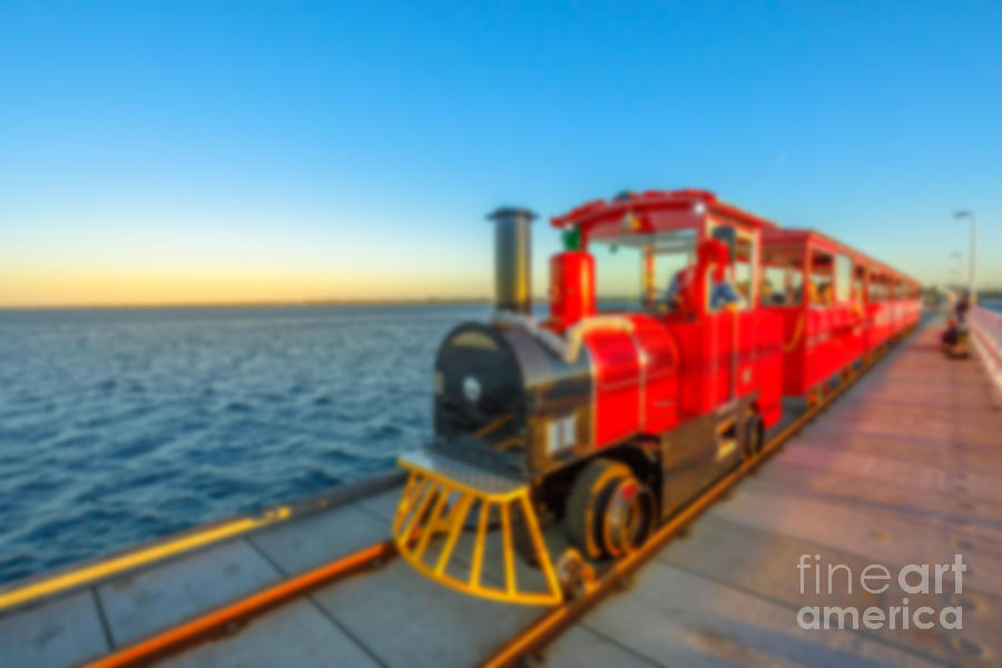 Busselton vintage red train Photograph by Benny Marty