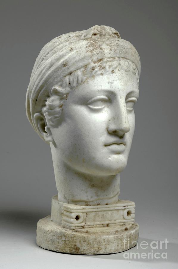 Bust Of A Grecian Woman Marble By Mary Thornycroft Photograph by Mary Thornycroft