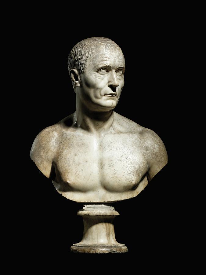 Bust Of A Man Sculpture by Bartolomeo Cavaceppi