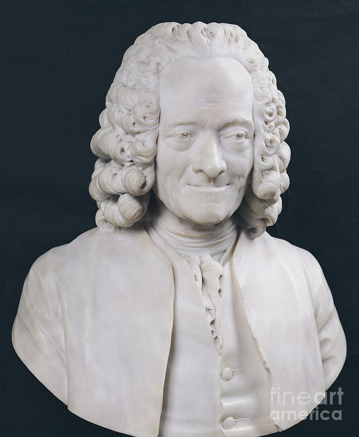 Bust of Francois Marie Arouet de Voltaire Sculpture by Jean-Antoine Houdon