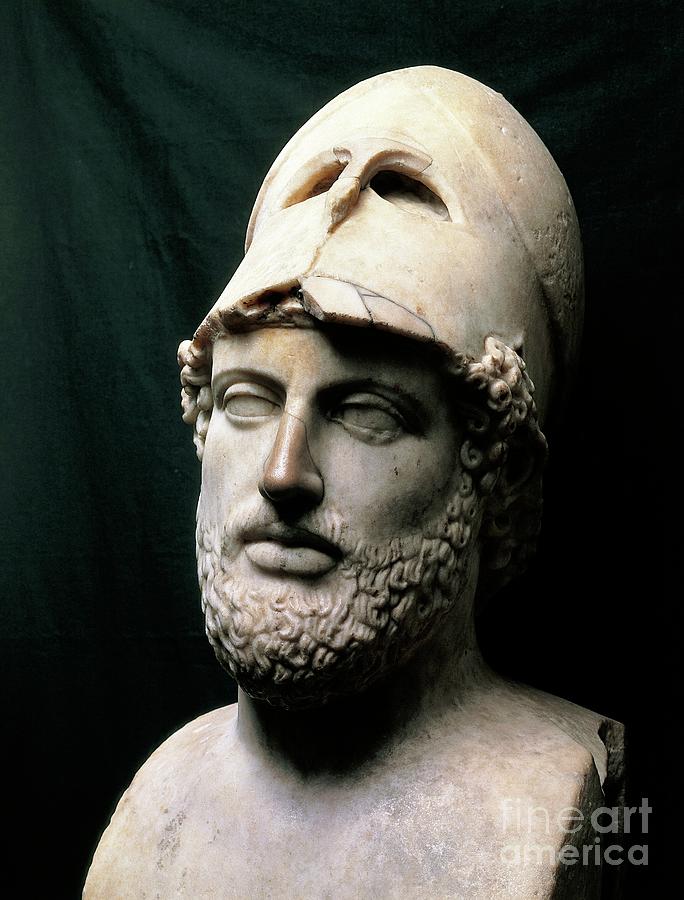 Bust Of Greek General And Politician Pericles Sculpture by Roman