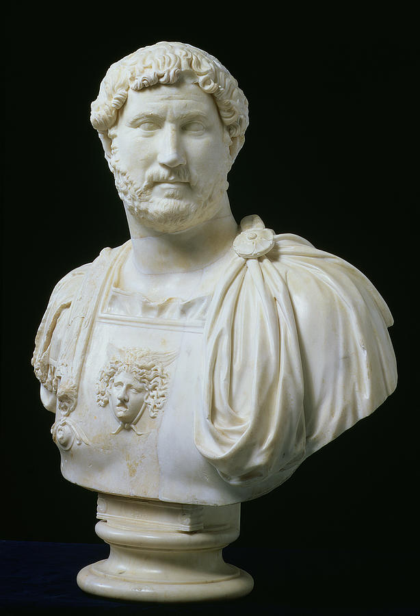 Bust Of The Emperor Hadrian Publius Aelius Hadrianus Sculpture by Italian School