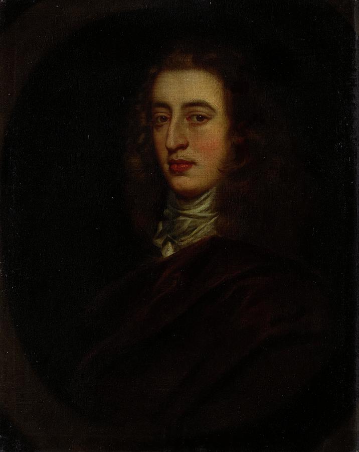 Bust Portrait Of A Young Man Painting by Workshop Of Sir Peter Lely