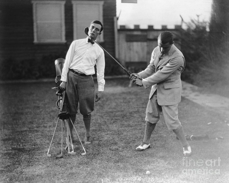 Buster Keaton And Gene Sarozen Photograph by Bettmann
