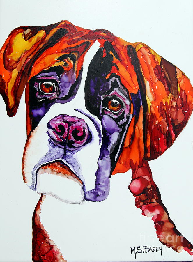 Buster Painting by Maria Barry