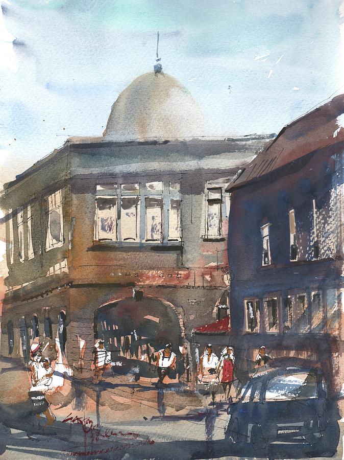 Bustle of Downtown Kingstown Saint Vincent Painting by Gaston McKenzie