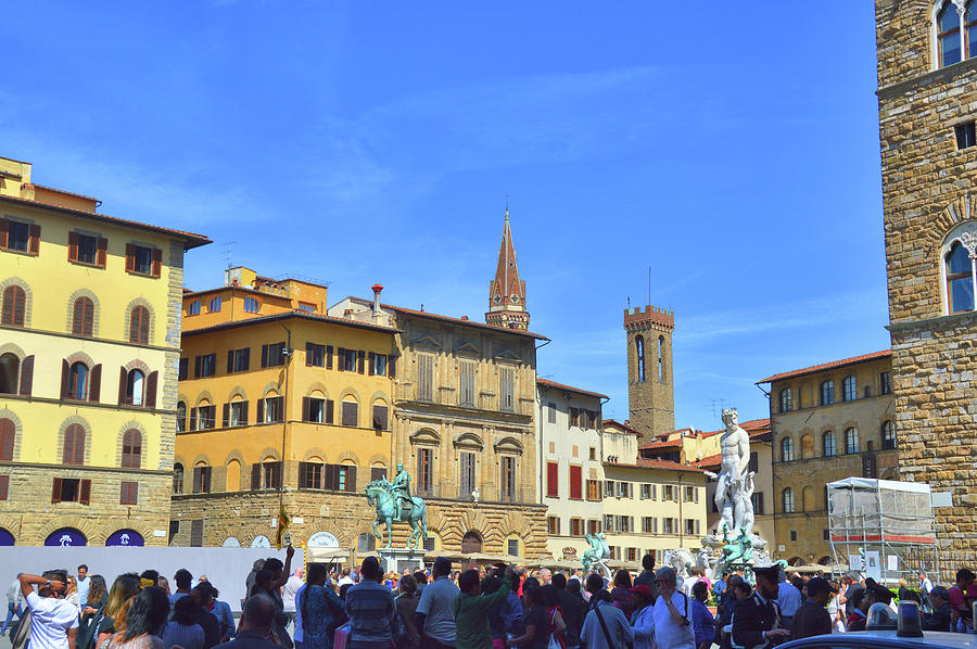 Bustling Firenze Piazza Photograph by JAMART Photography