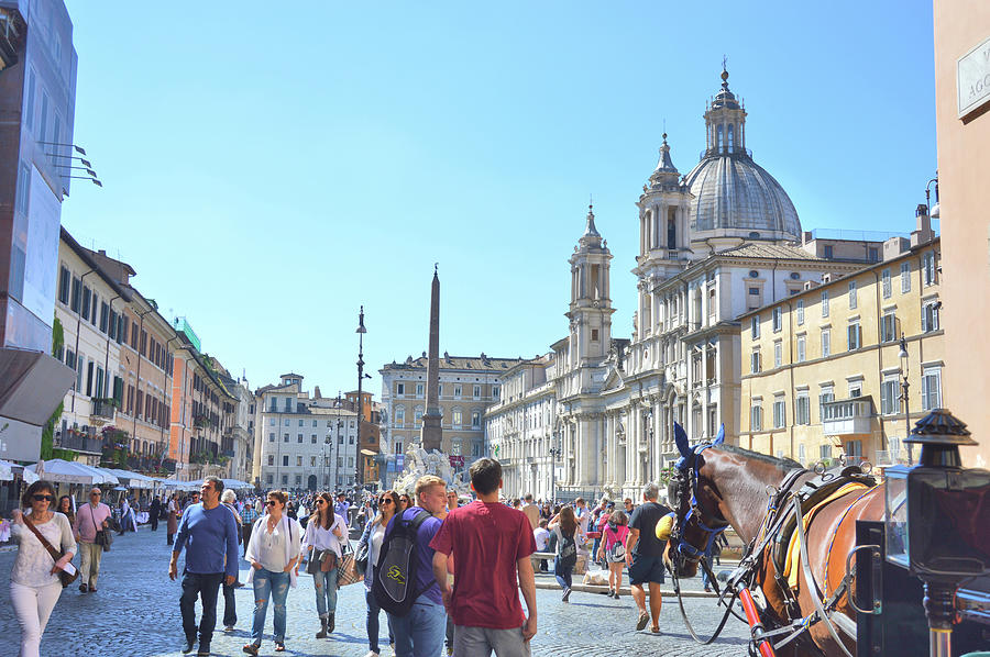 Bustling Piazza Navona Photograph by JAMART Photography