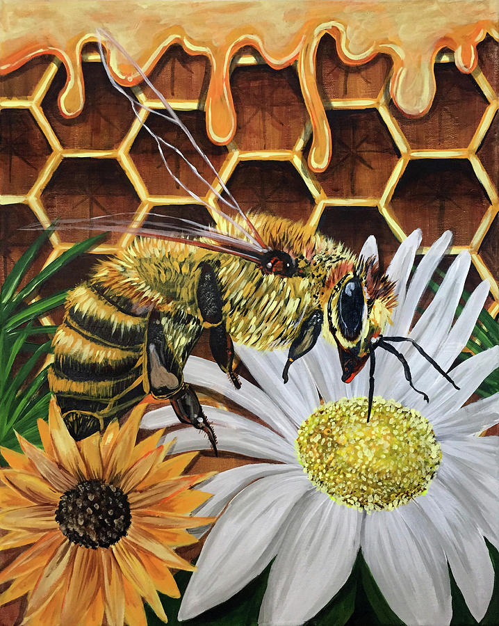 Busy Bee Painting by Adam Santana - Fine Art America