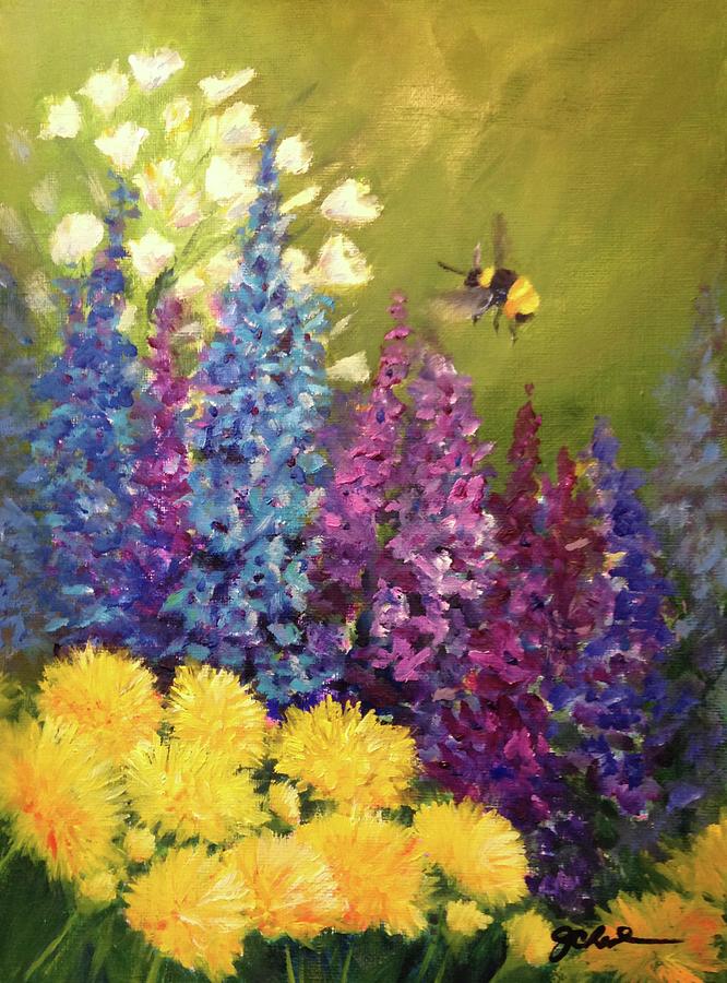 Busy Bee Painting by Jan Chesler