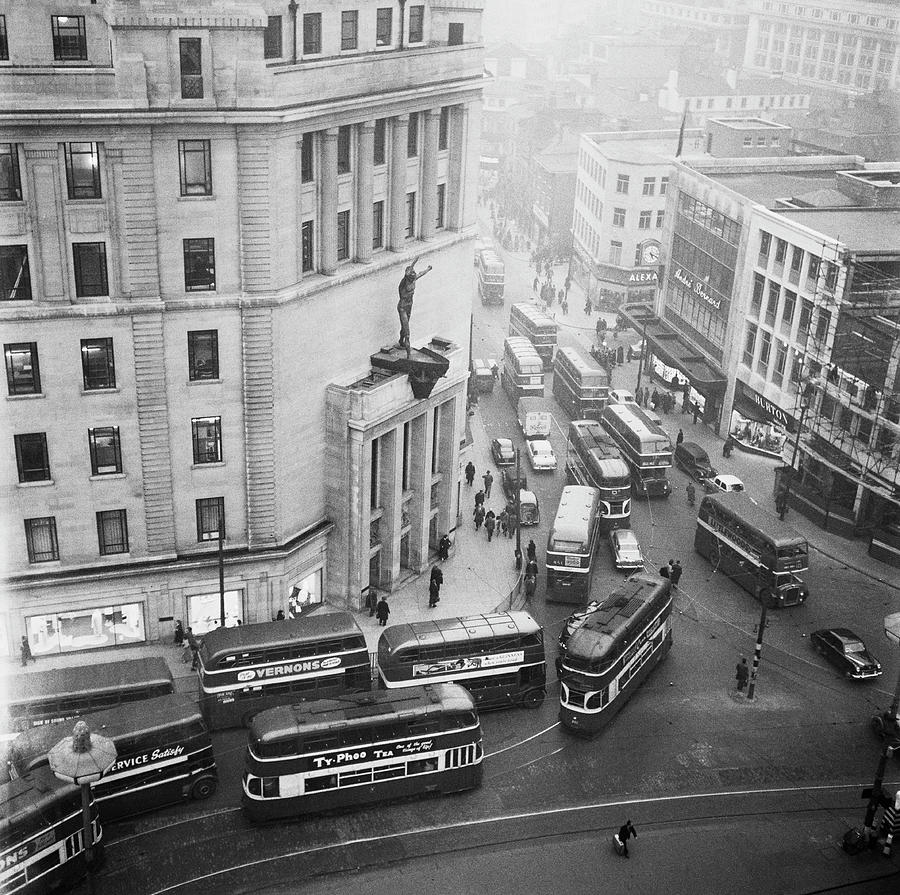 Busy Buses Photograph by Bert Hardy