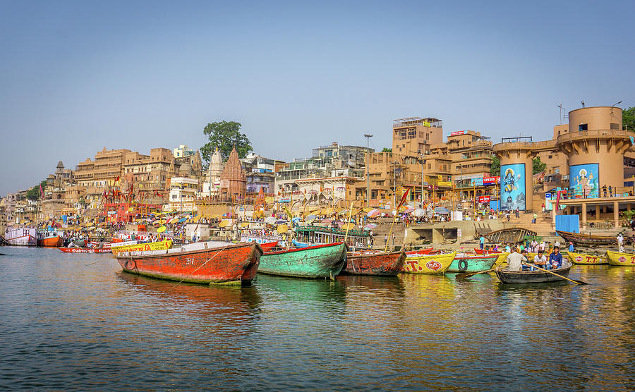 Busy Ghats Varanasi by Gary Gillette Busy Ghats Varanasi by Gary Gillette