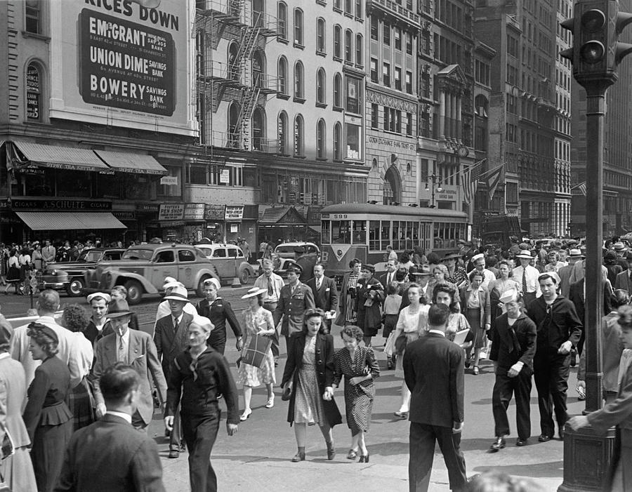 Busy New York City Street Photograph by George Marks