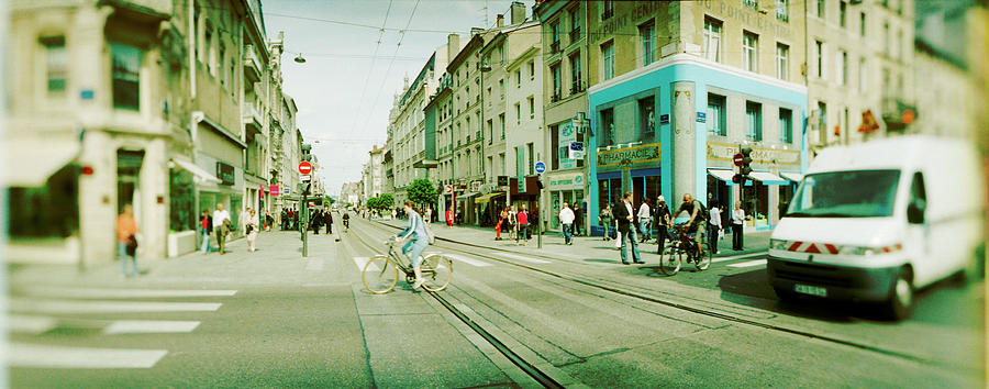 Busy Street Scene In A City, Nancy Photograph by Panoramic Images