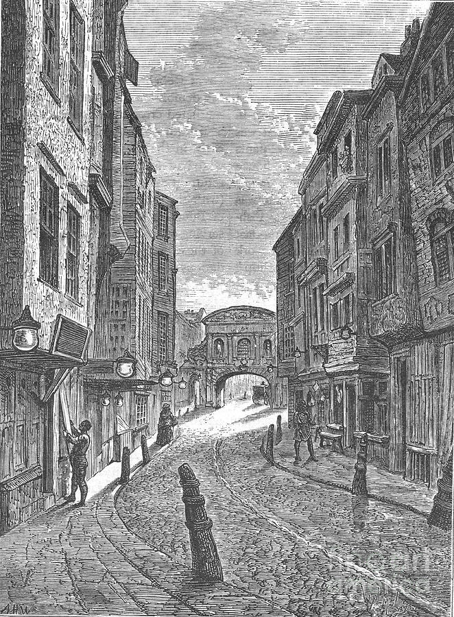Butchers Row Drawing by Print Collector