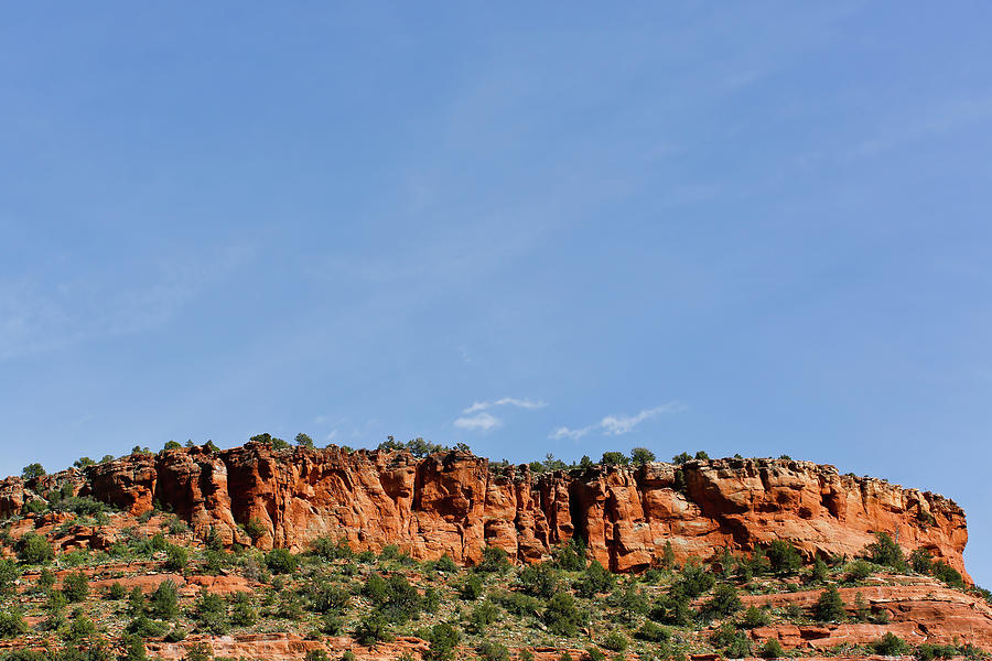 Butte Against Blue Sky In Sedona Photograph by Www.mileswillis.co.uk