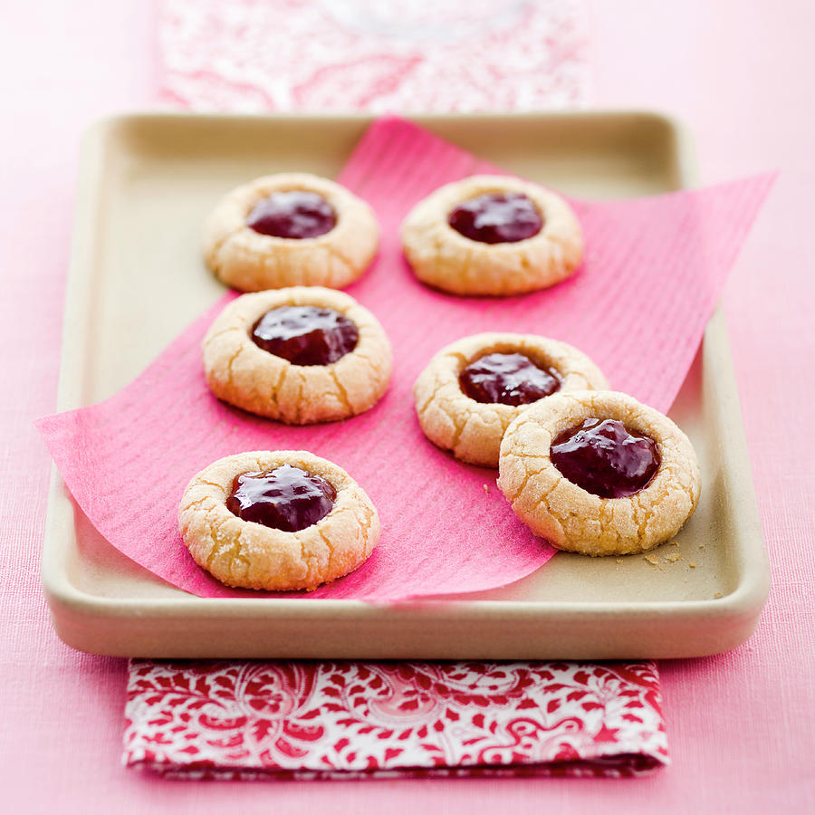 Butter Biscuits Filled With Strawberry Jam Photograph by Leo Gong