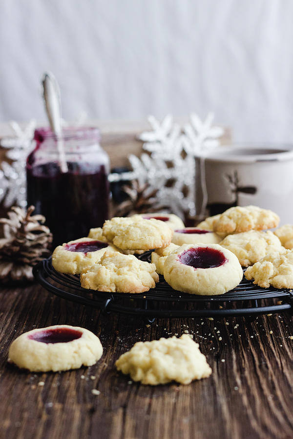 Butter Biscuits With Jam Photograph by Tamara Staab