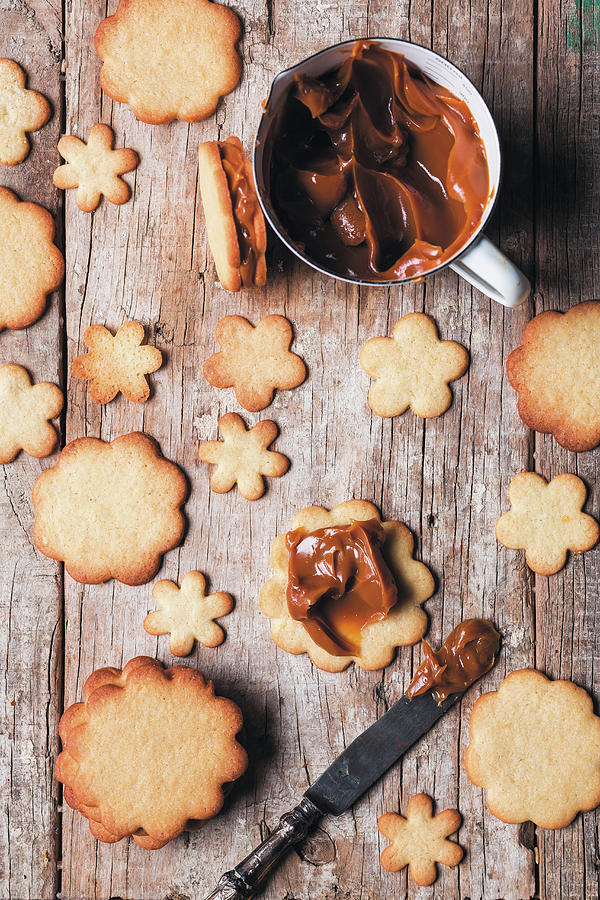 Butter Cookies With Dulce De Leche Photograph by Great Stock!