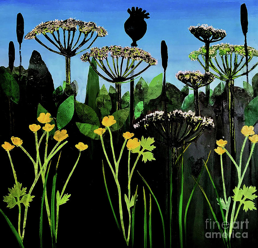 Buttercups Painting by Sarah Thompson-engels