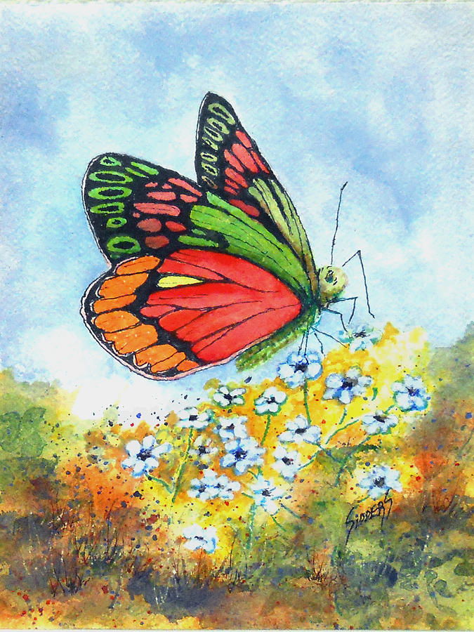 Butterfly 190724 Painting by Sam Sidders