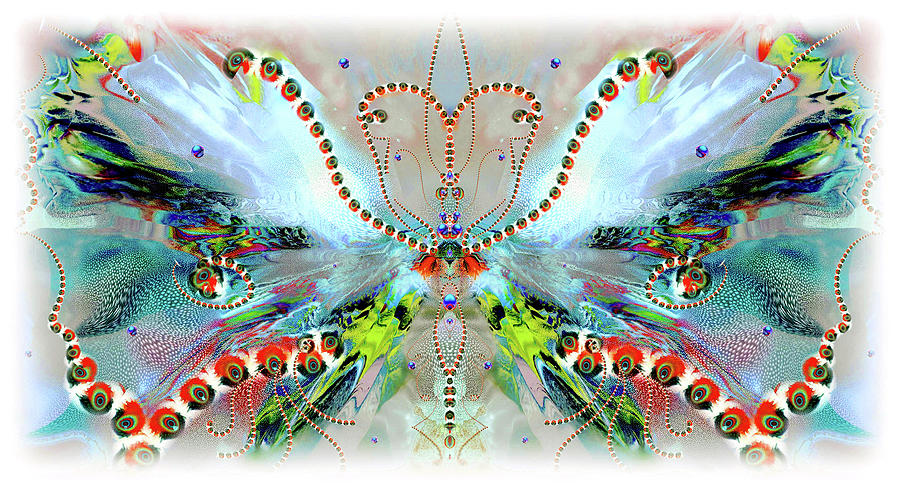 Abstract Digital Art - Butterfly 2 by Natalia Rudzina