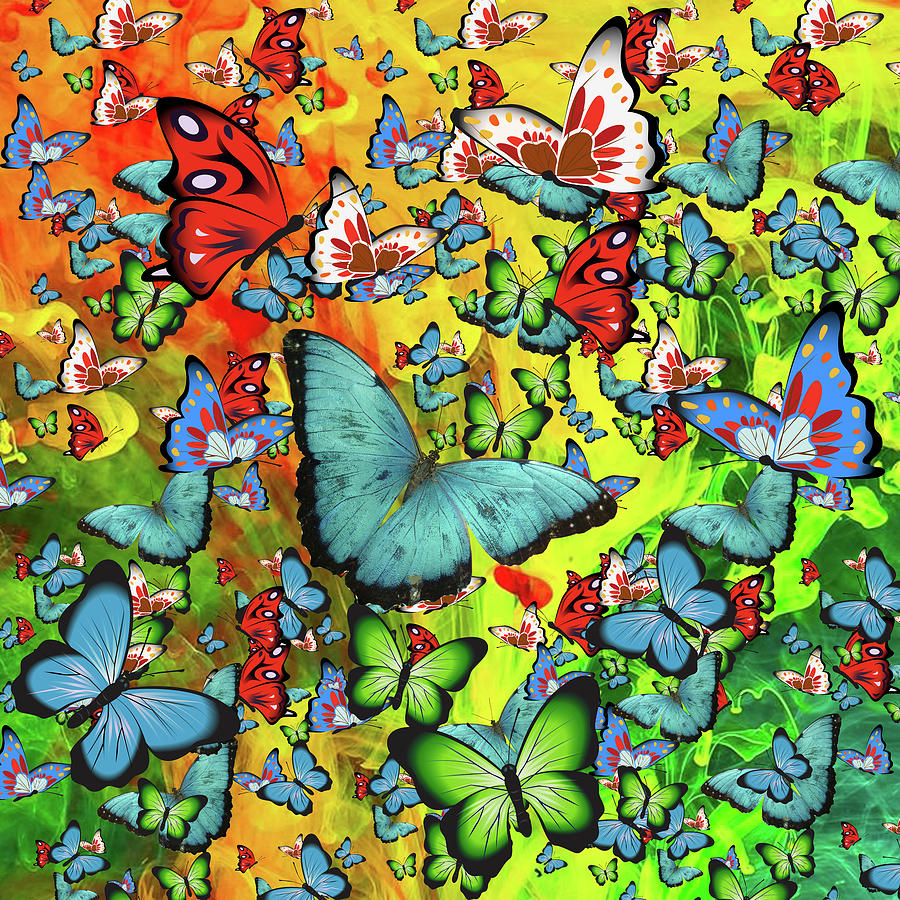 Nature Mixed Media - Butterfly Art A8 by Ata Alishahi