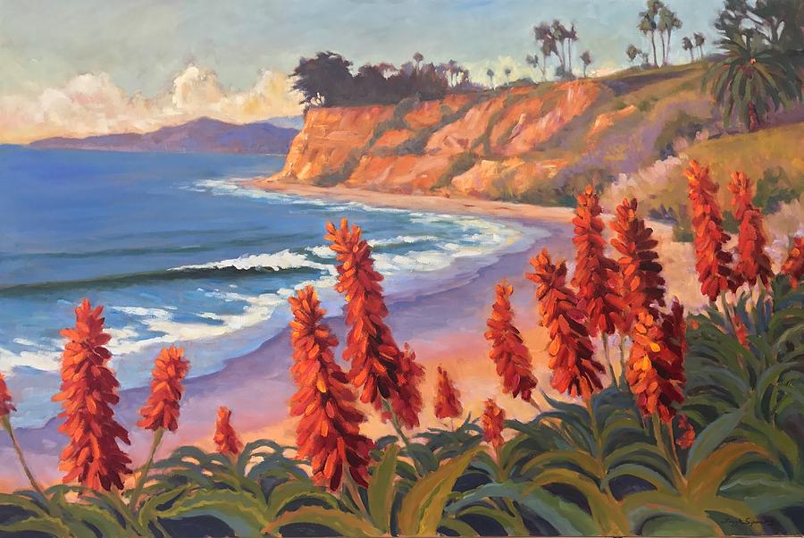Beach Painting - Butterfly Beach by Leigh Sparks
