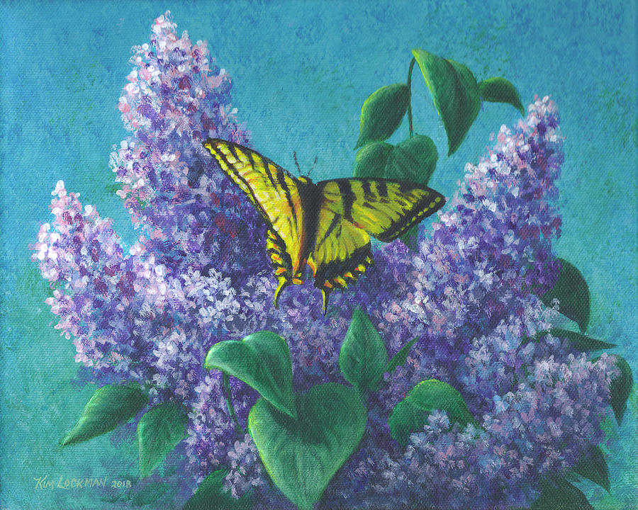Butterfly Bliss Painting by Kim Lockman