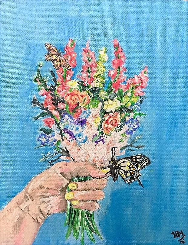 Butterfly bouquet Painting by Artastic - Fine Art America