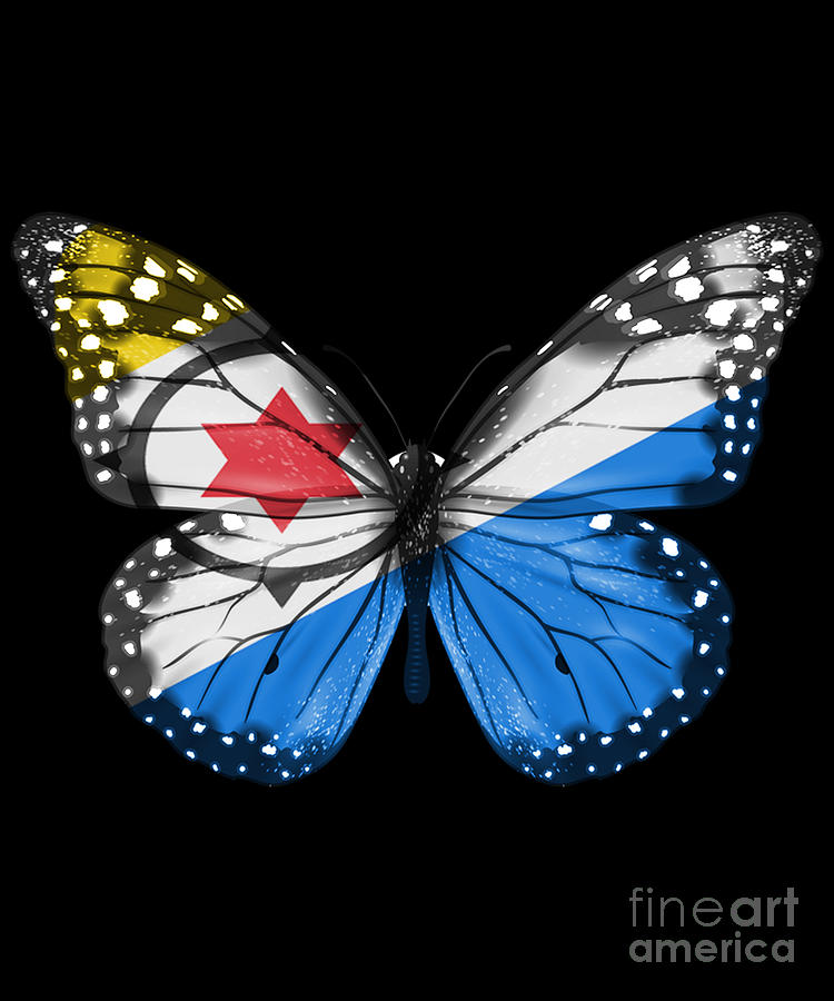 Butterfly Flag Of Bonaire Digital Art by Jose O - Fine Art America