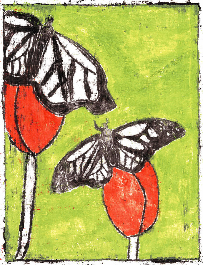 Butterfly Garden Summer 11 Painting by Edgeworth Johnstone