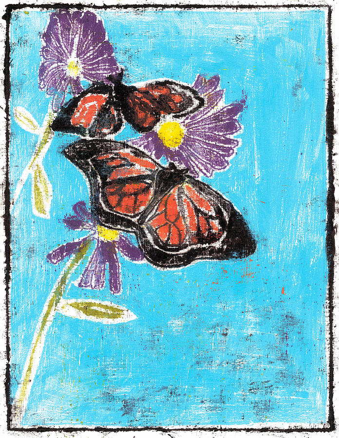 Butterfly Garden Summer 3 Painting by Edgeworth Johnstone