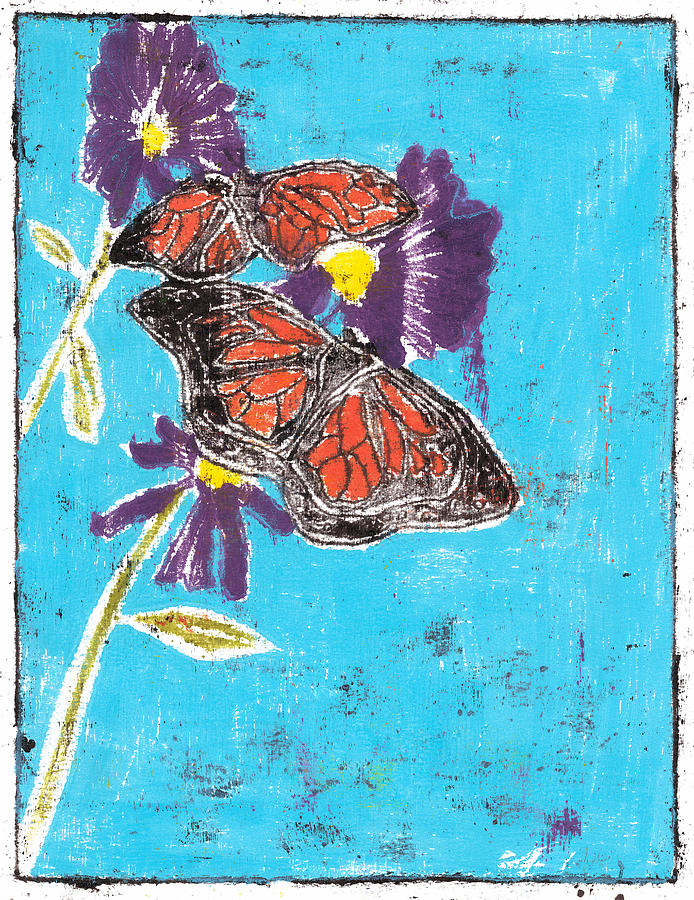 Butterfly Garden Summer 4 Painting by Edgeworth Johnstone