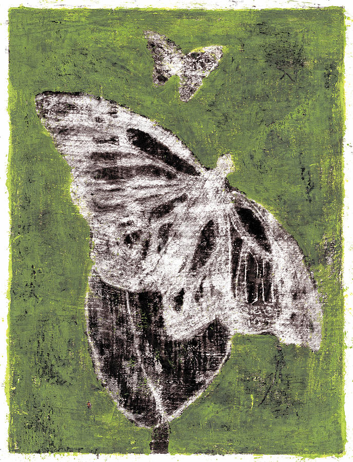 Butterfly Green Garden Summer 15 Painting by Edgeworth Johnstone