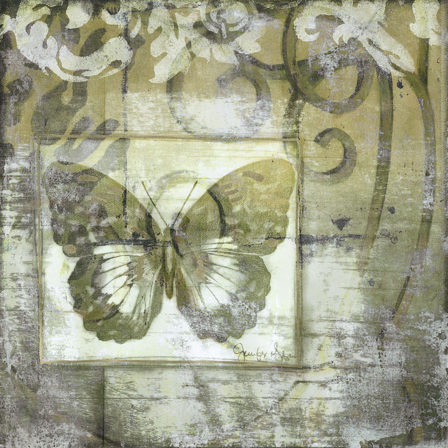 Butterfly Painting - Butterfly & Ironwork Iv by Jennifer Goldberger