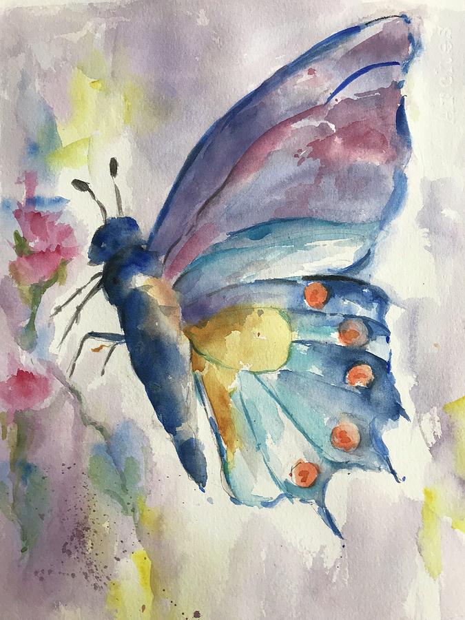 Butterfly Painting by Mary Coussa - Fine Art America