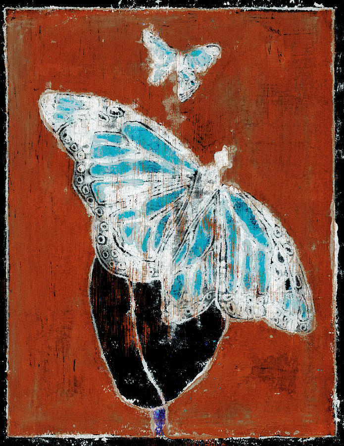 Butterfly Red and Black 1 Painting by Edgeworth Johnstone