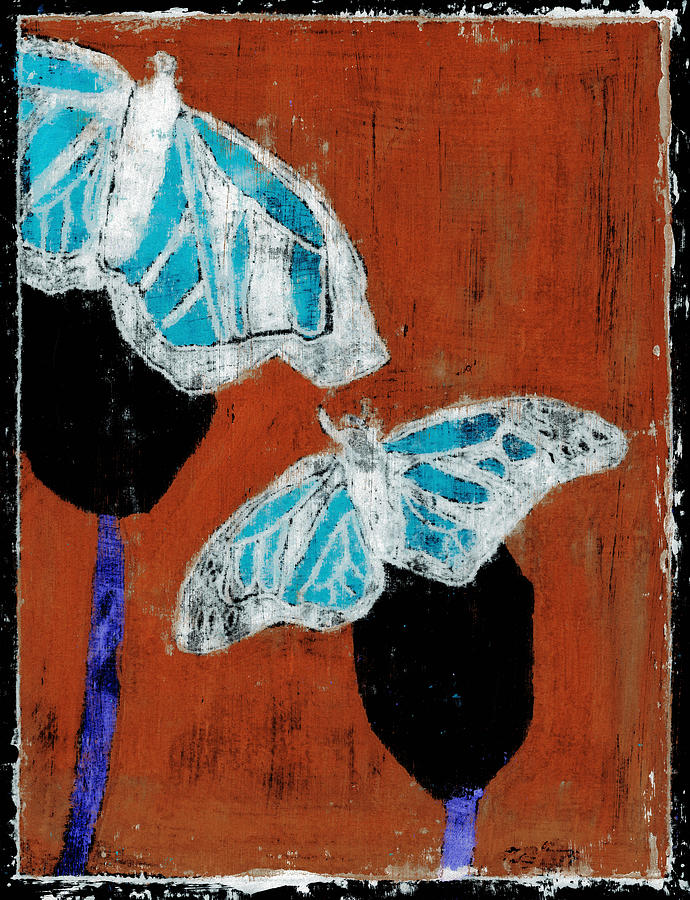 Butterfly Red and Black 6 Painting by Edgeworth Johnstone