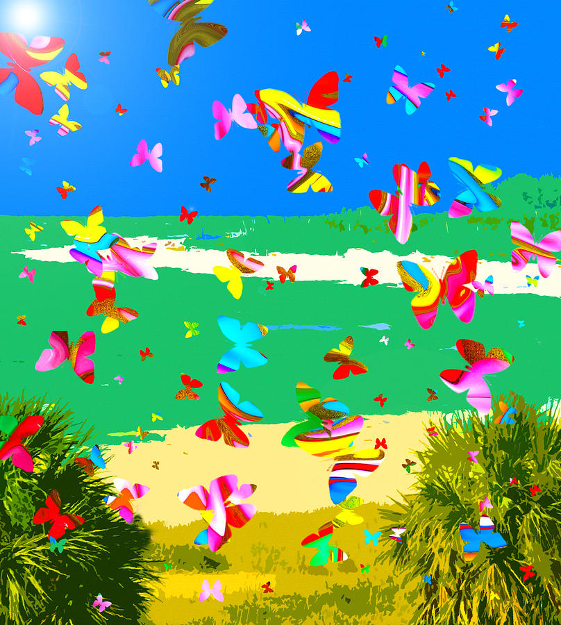 Butterfly summer Painting by David Lee Thompson