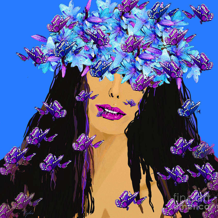 Butterfly Woman Im Not Who I Use To Be Painting by Saundra Myles