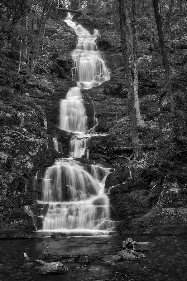 Waterfall Photograph - Buttermilk Falls BW by Susan Candelario