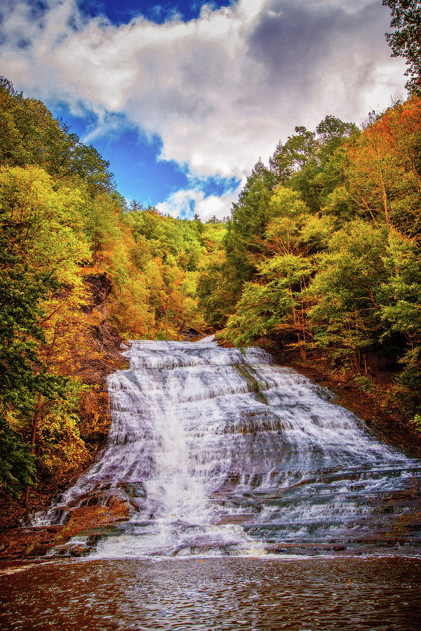 Buttermilk Falls in Autumn Photograph by Lynn Bauer